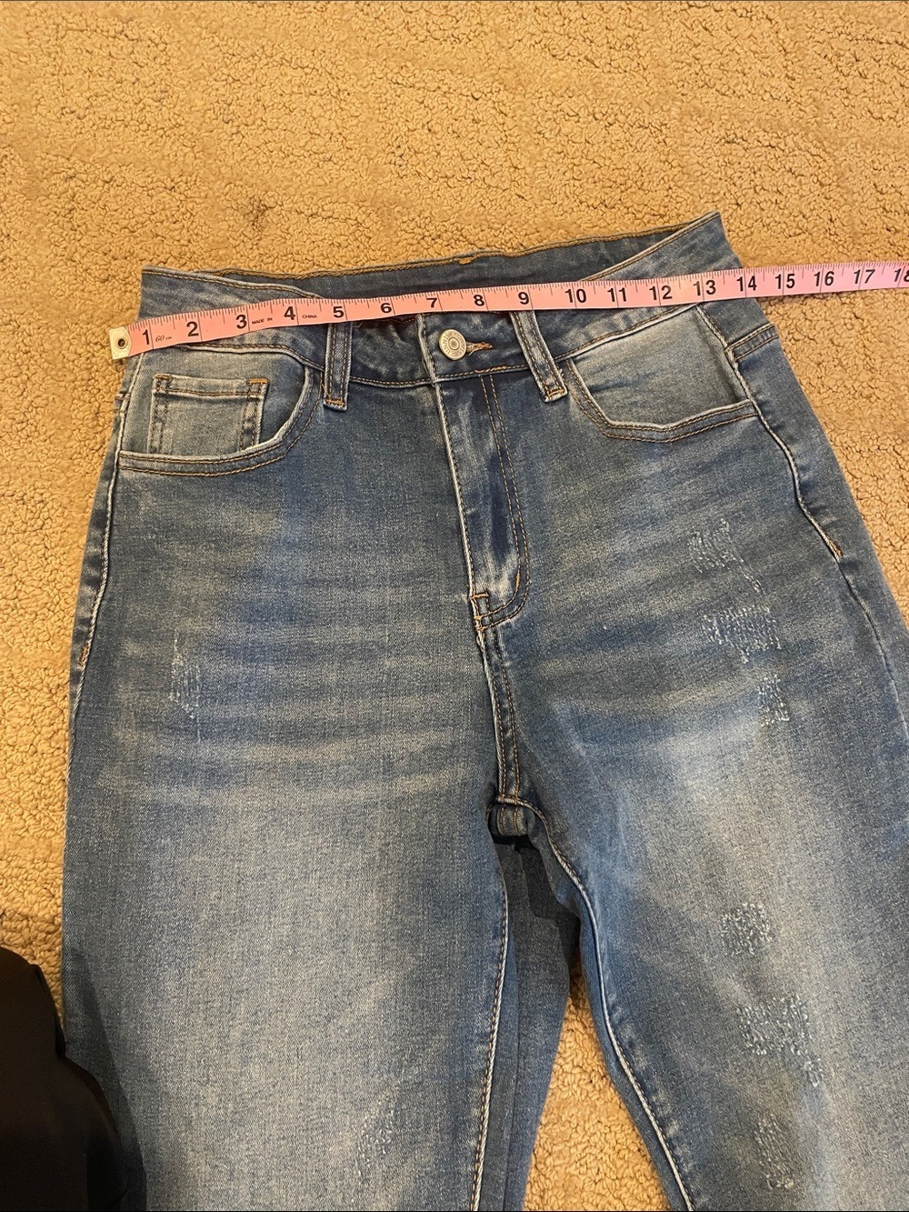 Amazon Women's Blue Flare Jeans - Mid Wash - Picture 4 of 5